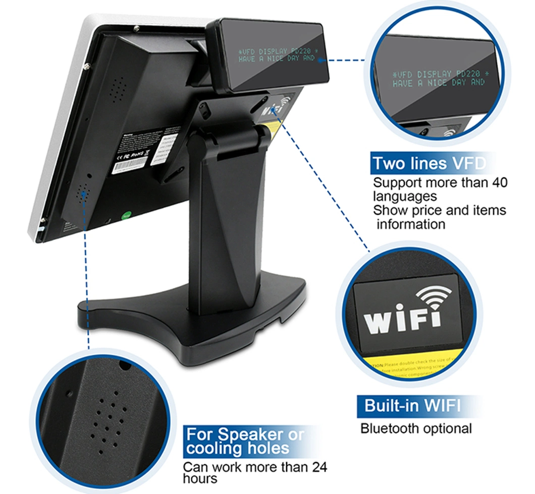 Touchscreen All in One POS System/Cash Register/Cashier POS Machine